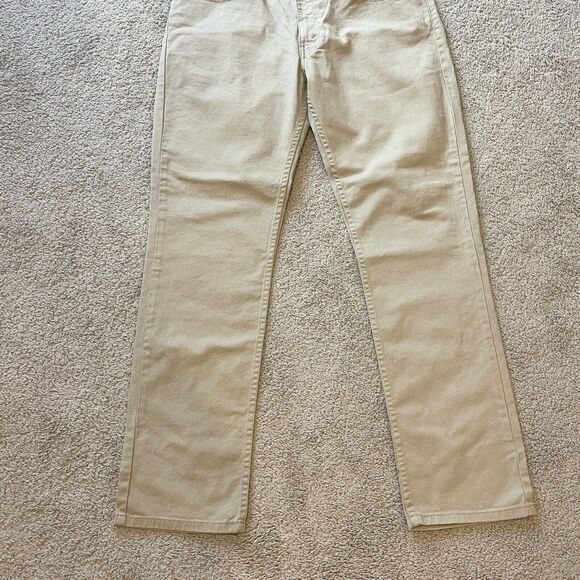 Levis 511 Pants Mens 36x32 Tan Utility Khaki Work Red Tab Straight - Picture 3 of 11